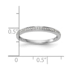 14k White Gold 1/15 carat Diamond Complete Wedding Band