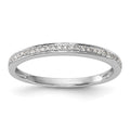 14k White Gold 1/15 carat Diamond Complete Wedding Band
