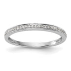 14k White Gold 1/15 carat Diamond Complete Wedding Band