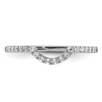 14k White Gold 1/5 carat Diamond Contoured Complete Wedding Band