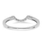 14k White Gold 1/5 carat Diamond Contoured Complete Wedding Band
