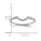 14k White Gold 1/5 carat Diamond Contoured Complete Wedding Band