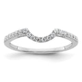14k White Gold 1/5 carat Diamond Contoured Complete Wedding Band