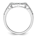 14k White Gold Diamond Contour Wedding Band