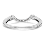 14k White Gold Diamond Contour Wedding Band