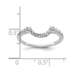 14k White Gold Diamond Contour Wedding Band
