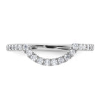 14k White Gold 1/3 carat Diamond Contoured Complete Wedding Band
