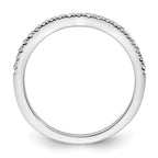 14k White Gold 1/5 carat Diamond Contoured Complete Wedding Band