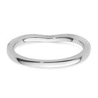 14k White Gold 1/5 carat Diamond Contoured Complete Wedding Band