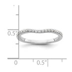 14k White Gold 1/5 carat Diamond Contoured Complete Wedding Band