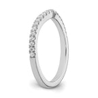 14k White Gold 1/5 carat Diamond Contoured Complete Wedding Band
