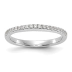 14k White Gold 1/5 carat Diamond Contoured Complete Wedding Band