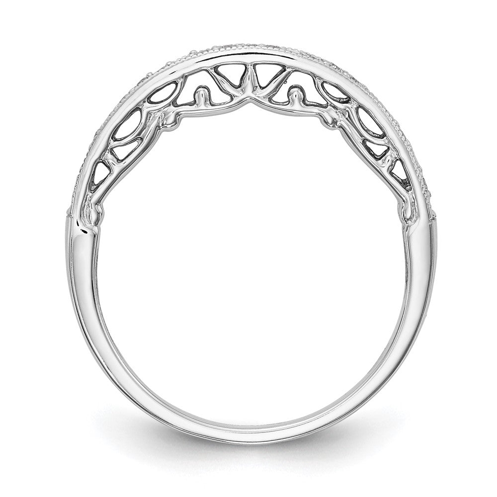 14k White Gold Diamond Wedding Band