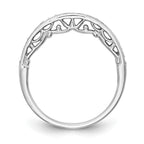 14k White Gold Diamond Wedding Band