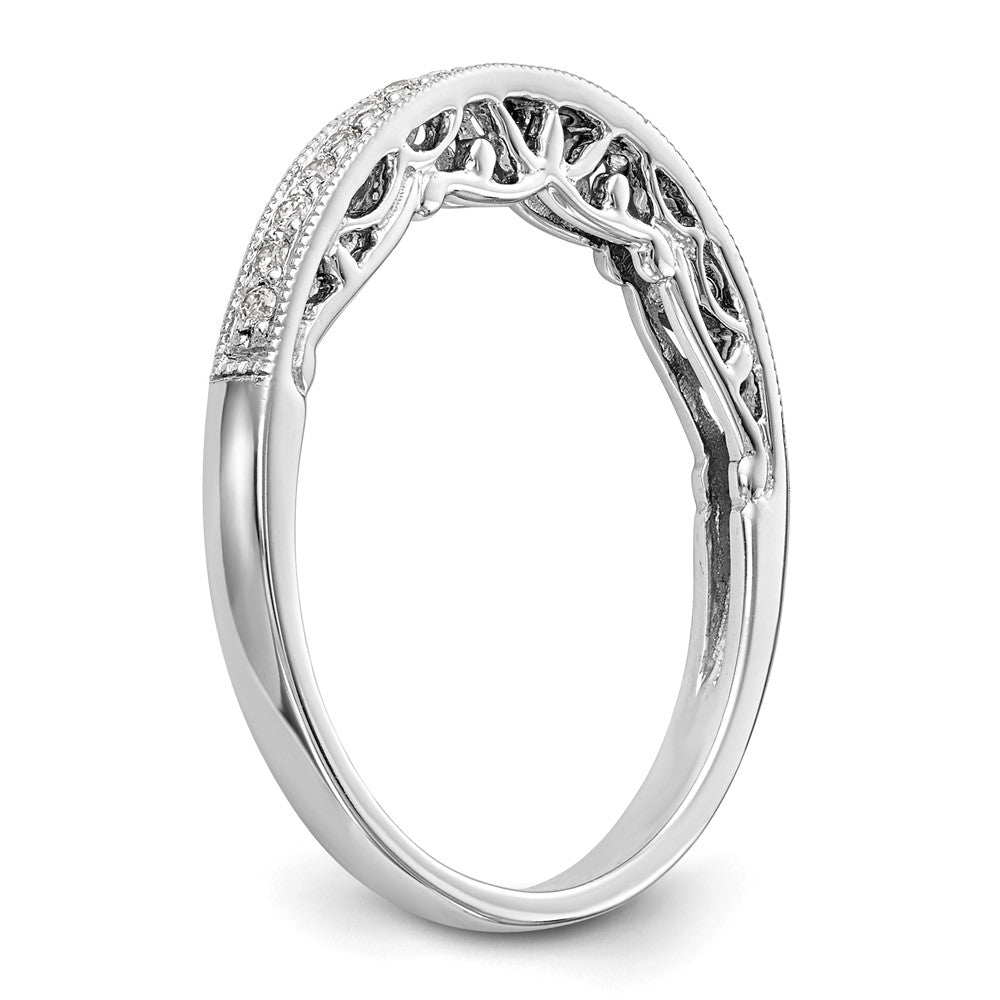 14k White Gold Diamond Wedding Band