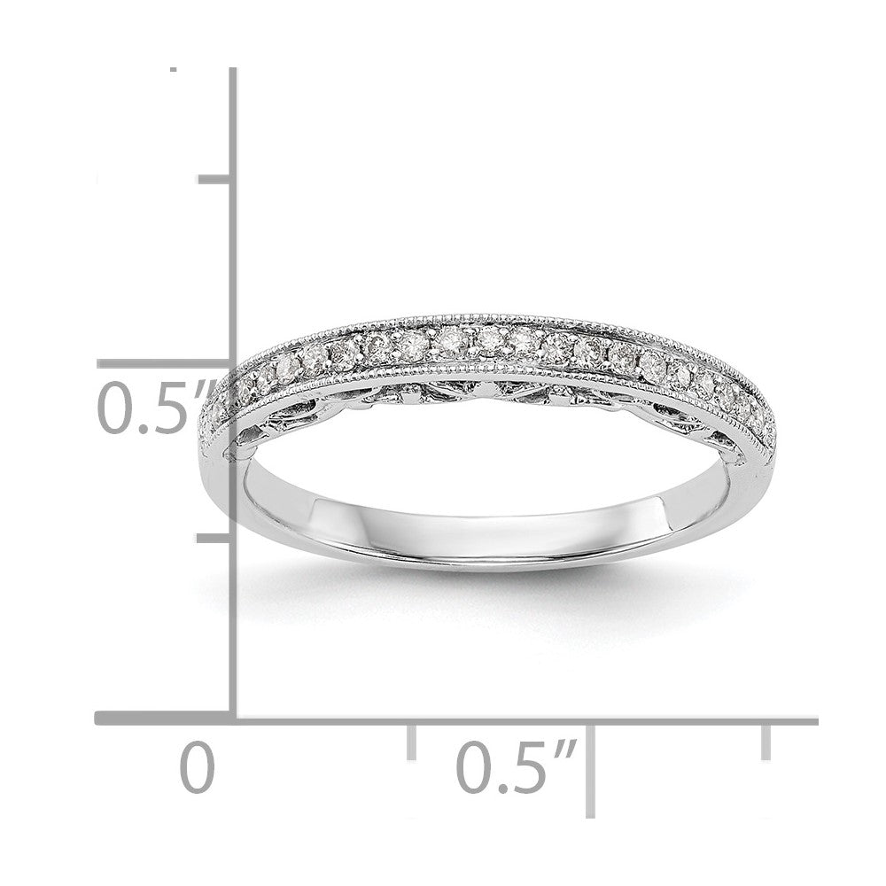 14k White Gold Diamond Wedding Band