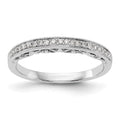 14k White Gold Diamond Wedding Band