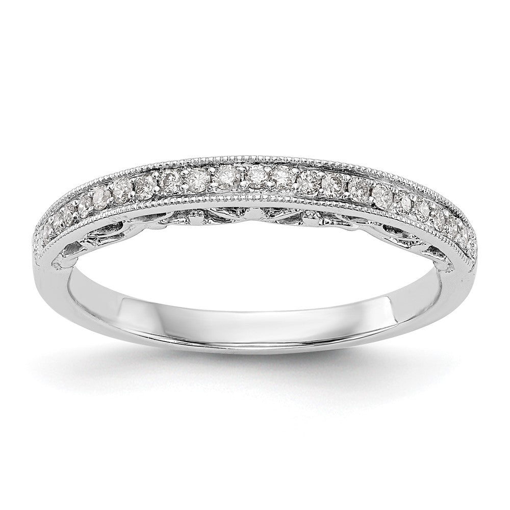 14k White Gold Diamond Wedding Band