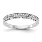 14k White Gold Diamond Wedding Band