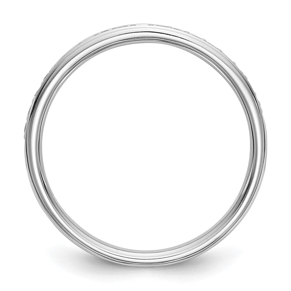 14k White Gold Diamond Wedding Band