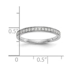 14k White Gold Diamond Wedding Band