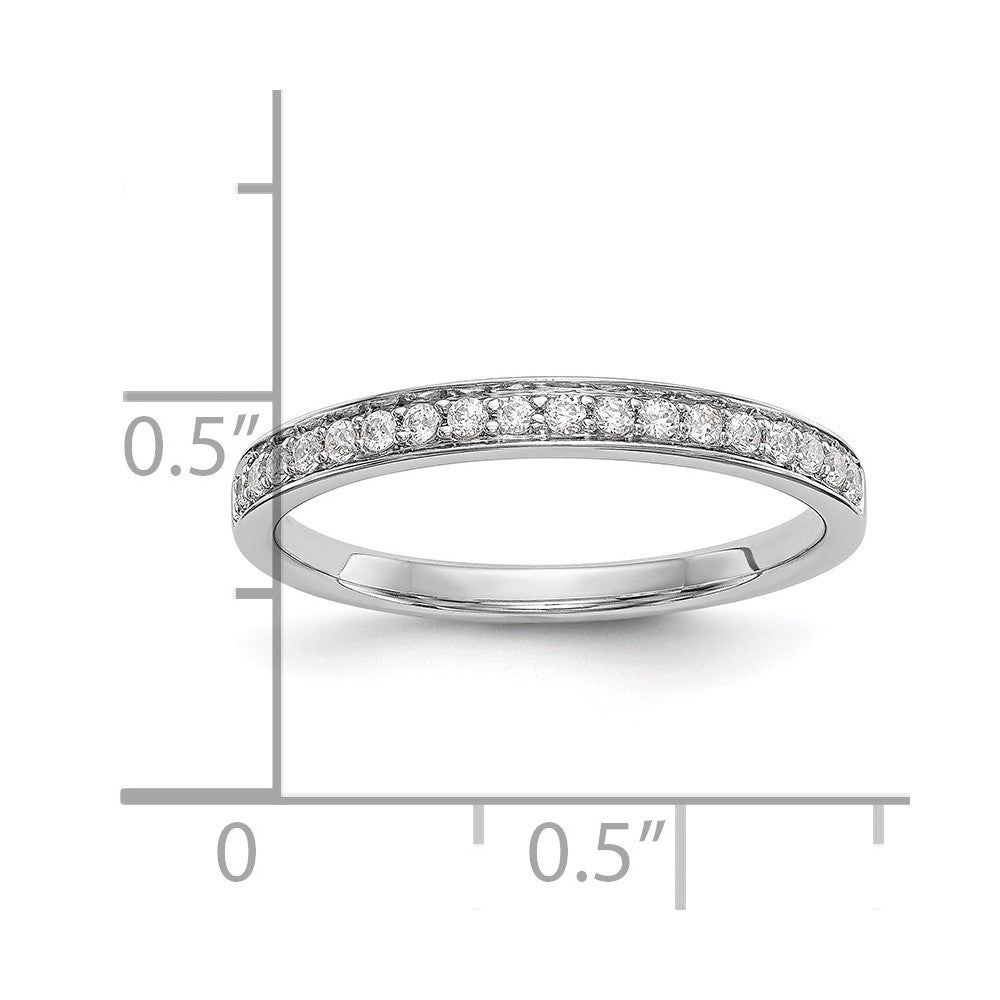 14k White Gold Diamond Wedding Band
