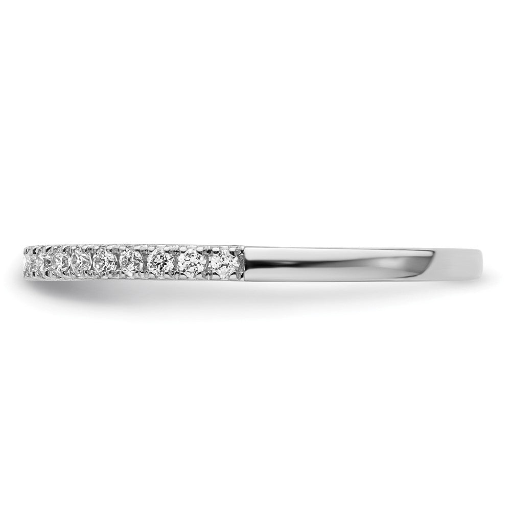 14k White Gold 1/6 carat Diamond Complete Wedding Band