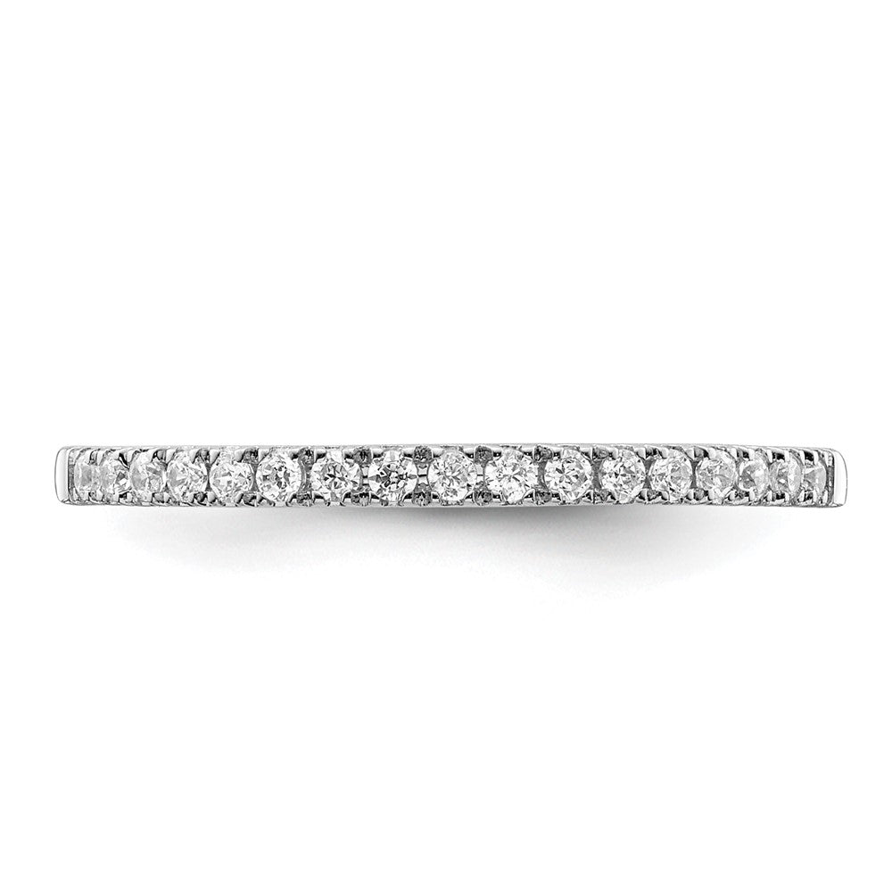 14k White Gold 1/6 carat Diamond Complete Wedding Band