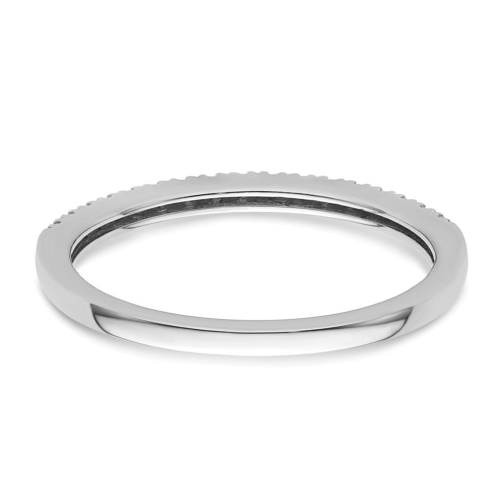 14k White Gold 1/6 carat Diamond Complete Wedding Band