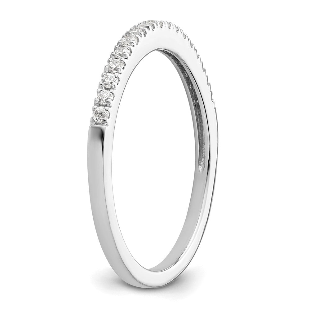 14k White Gold 1/6 carat Diamond Complete Wedding Band