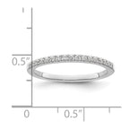 14k White Gold 1/6 carat Diamond Complete Wedding Band