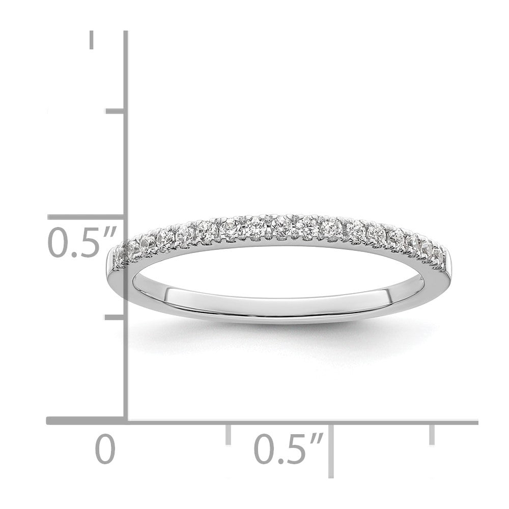 14k White Gold 1/6 carat Diamond Complete Wedding Band