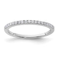 14k White Gold 1/5 carat Diamond Complete Wedding Band