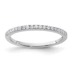 14k White Gold 1/5 carat Diamond Complete Wedding Band