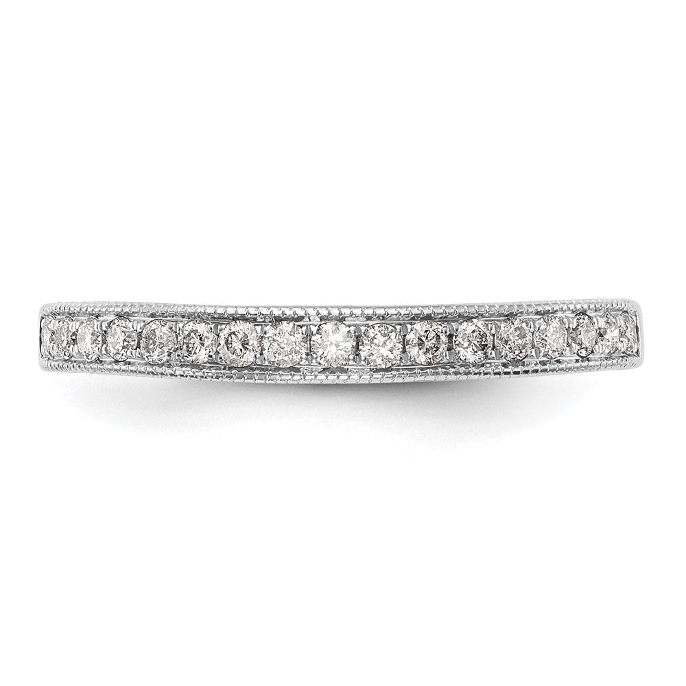 14k White Gold 1/4 carat Diamond Complete Wedding Band