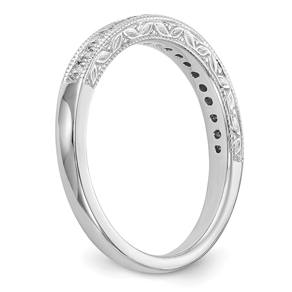 14k White Gold 1/4 carat Diamond Complete Wedding Band