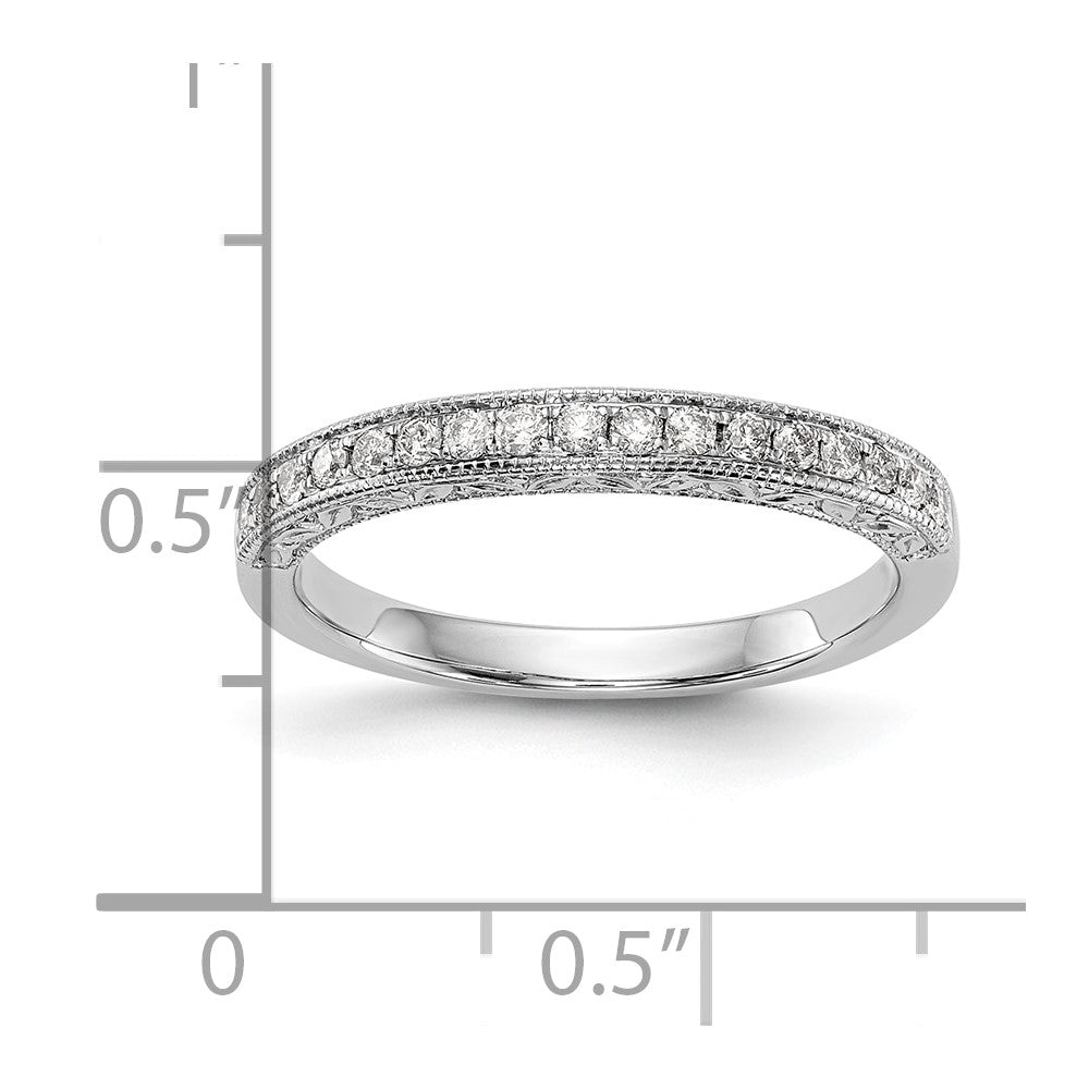 14k White Gold 1/4 carat Diamond Complete Wedding Band