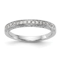 14k White Gold 1/4 carat Diamond Complete Wedding Band