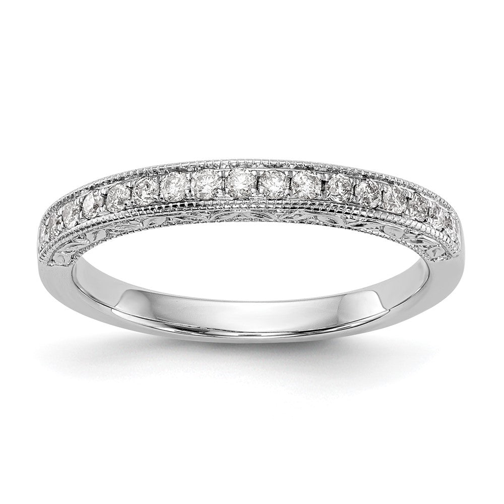 14k White Gold 1/4 carat Diamond Complete Wedding Band
