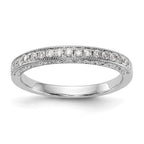 14k White Gold 1/4 carat Diamond Complete Wedding Band