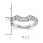 14k White Gold 1/4 carat Diamond Complete Wedding Band
