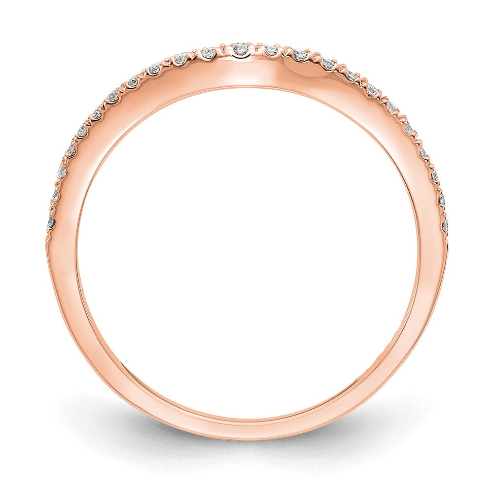 14k Rose Gold Diamond Wedding Band