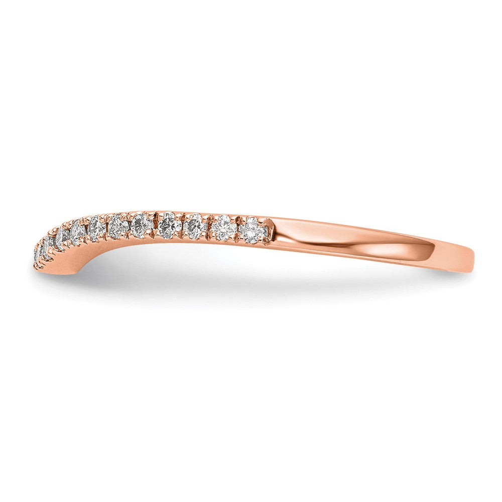 14k Rose Gold Diamond Wedding Band