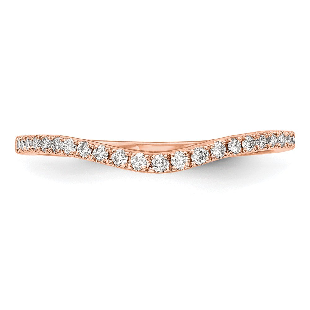 14k Rose Gold Diamond Wedding Band