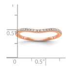 14k Rose Gold Diamond Wedding Band