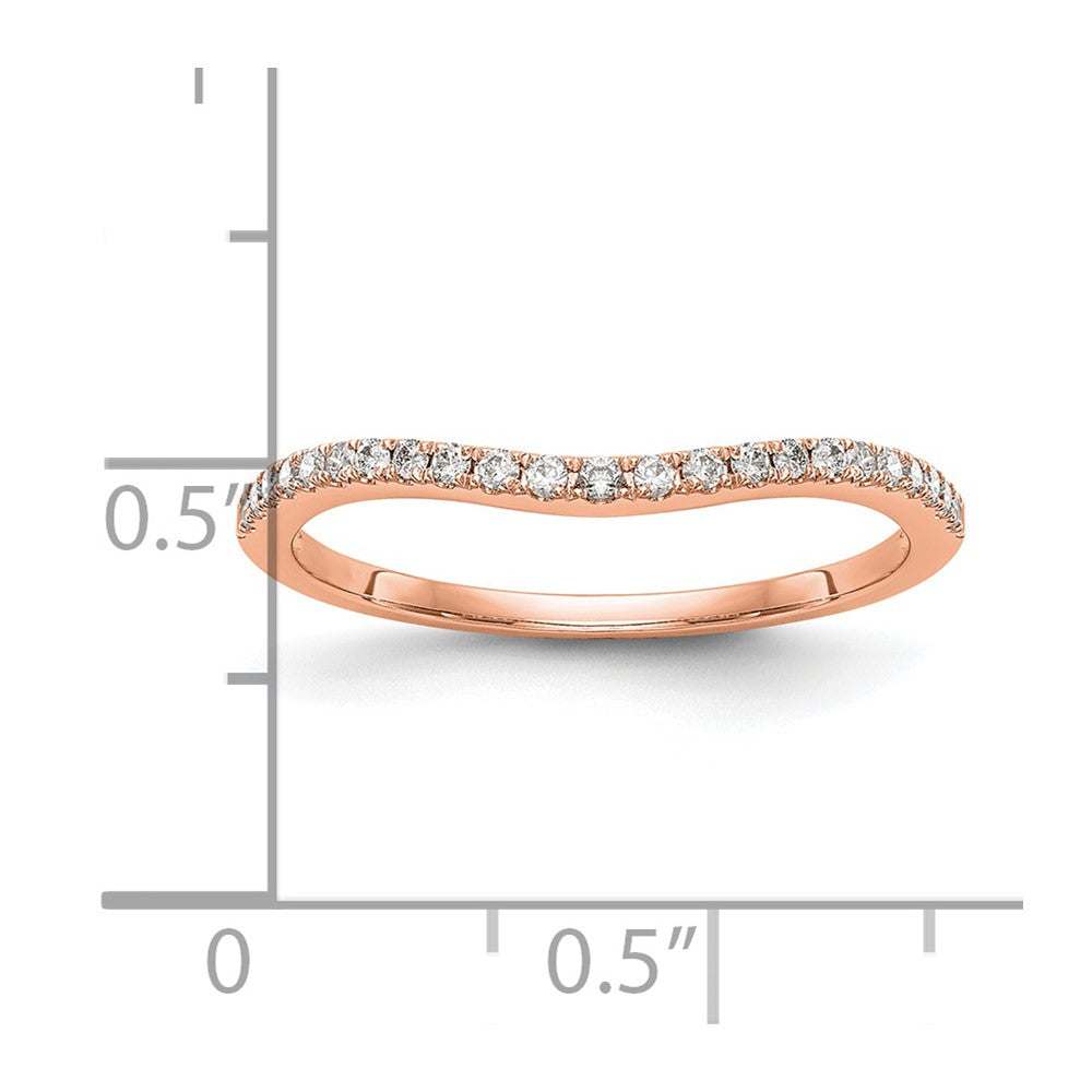 14k Rose Gold Diamond Wedding Band