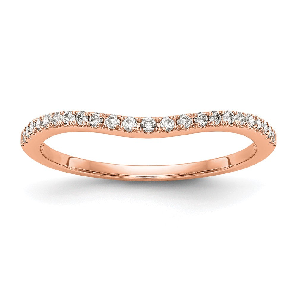 14k Rose Gold Diamond Wedding Band