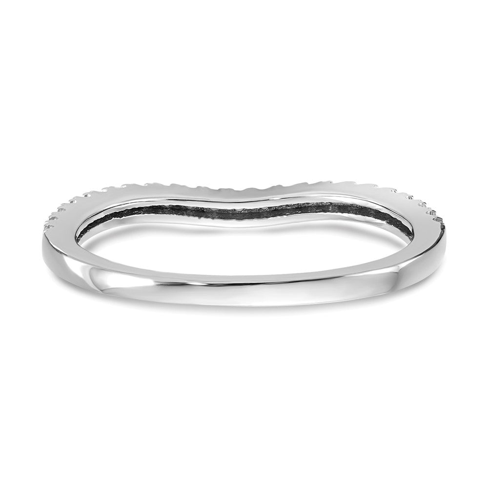 14k White Gold 1/8 carat Diamond Complete Wedding Band