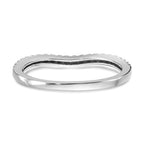 14k White Gold 1/8 carat Diamond Complete Wedding Band