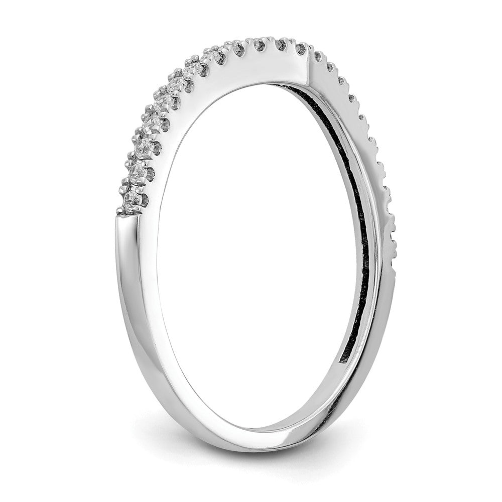 14k White Gold 1/8 carat Diamond Complete Wedding Band
